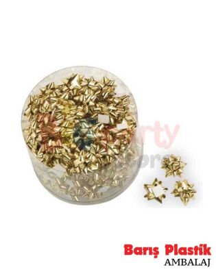 Fiyonk Süs Metalik Gold Renkli 1cm / 100 Adet - 1