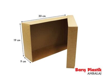 Kraft Pencereli Baskılı Kutu 19x30x9 - 3